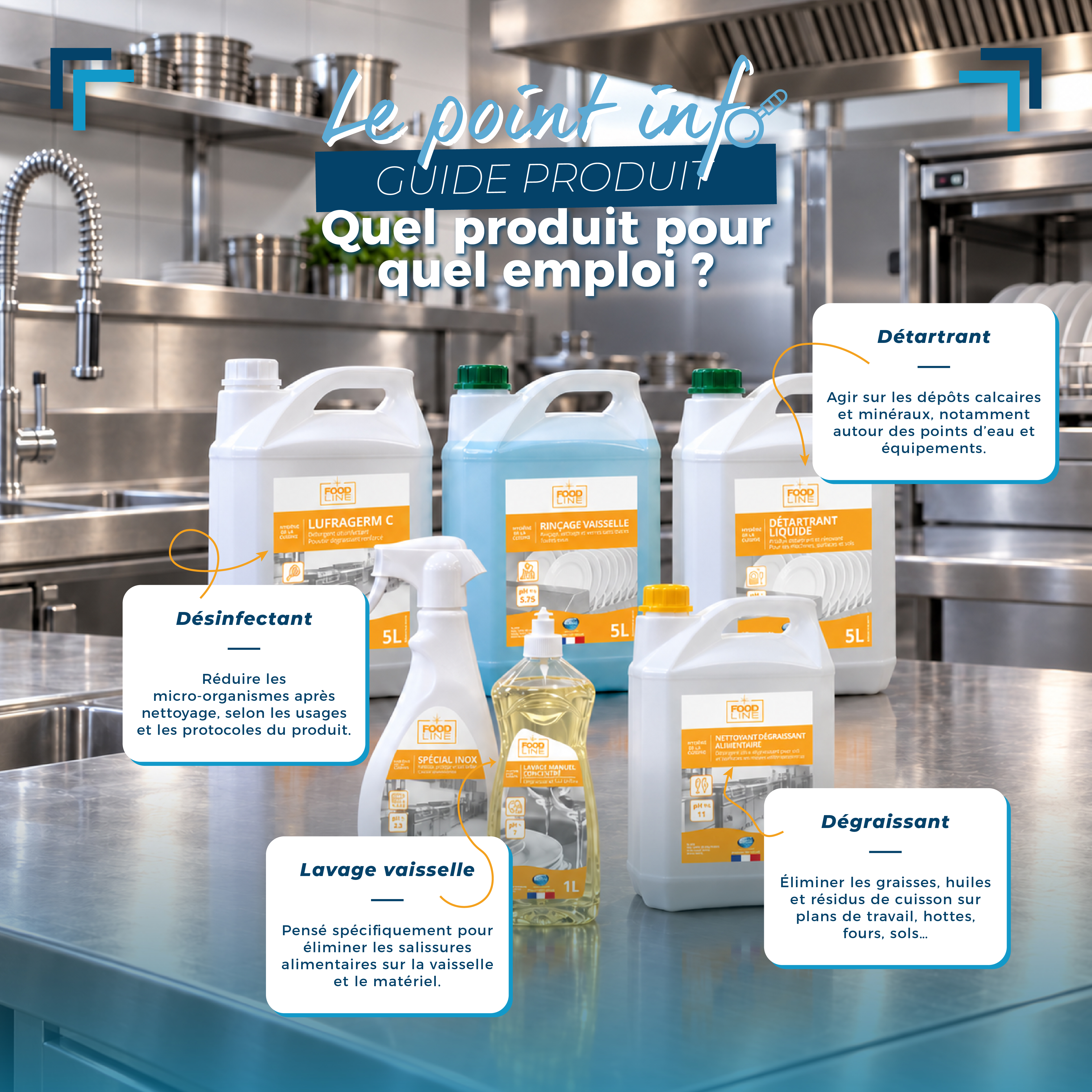 🔎 Le Point Info : quel produit pour quel usage en cuisine professionnelle ?