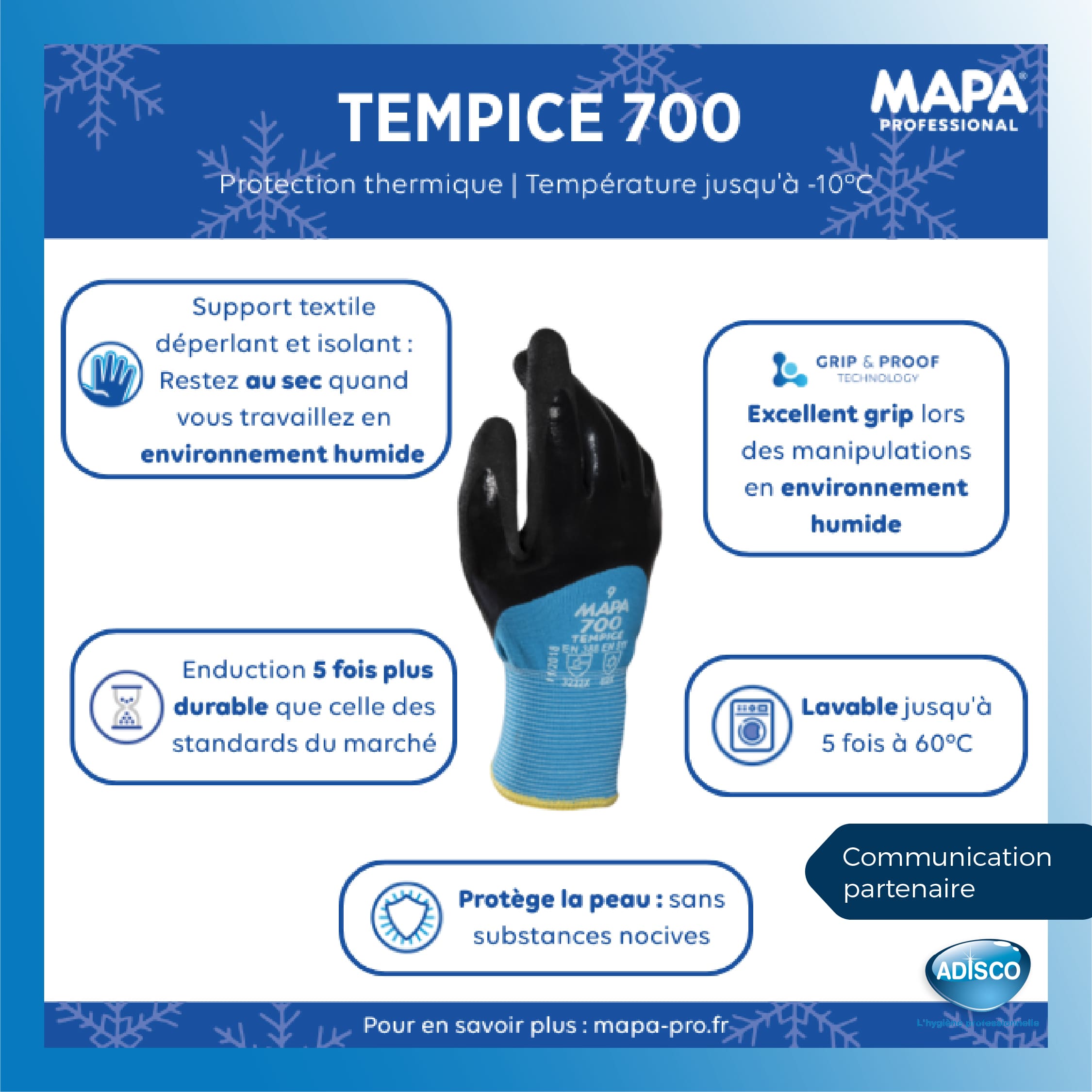 Gants MAPA TempIce, idéal pour le froid