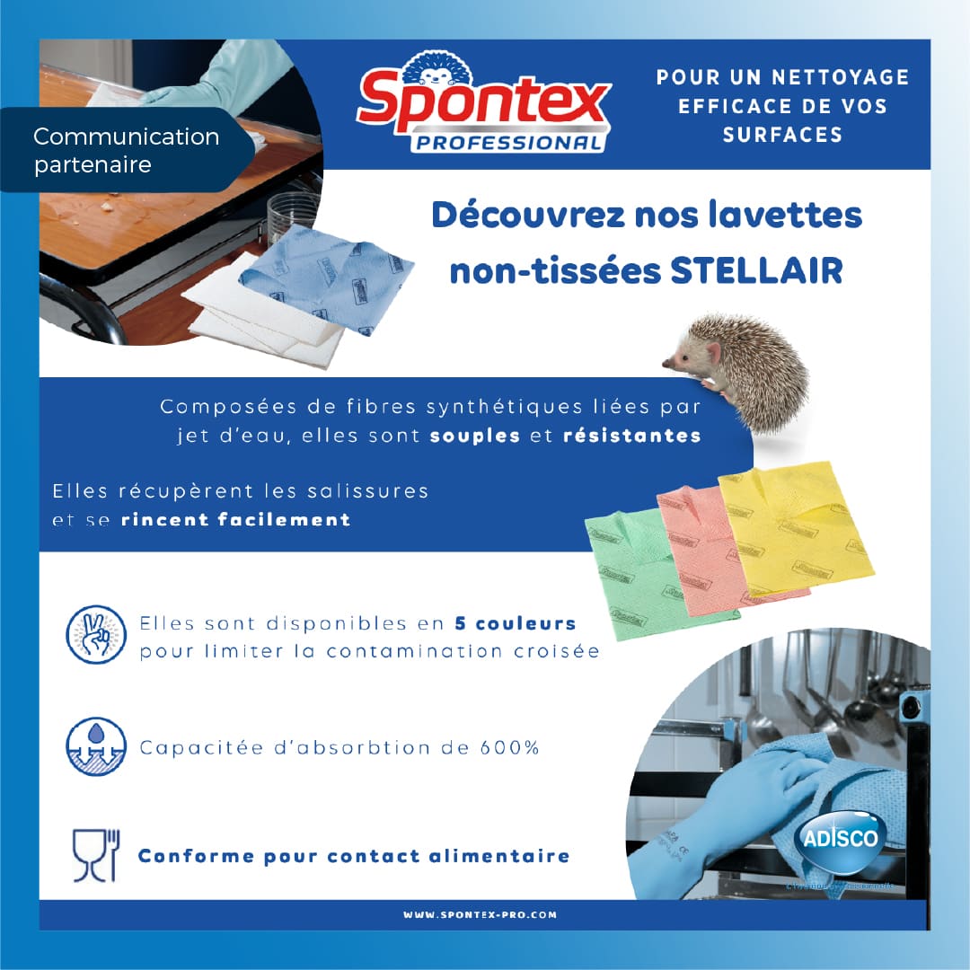 Facilitez-vous le nettoyage avec les lavettes non tissées Stellair. 