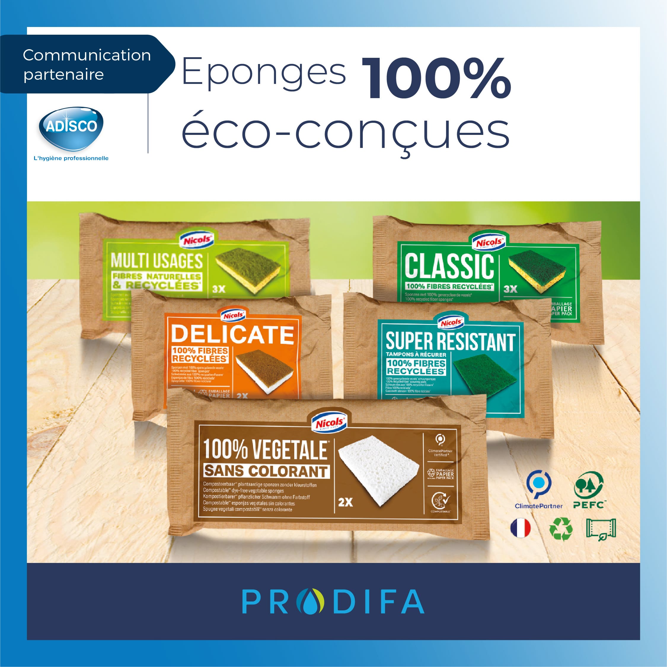 Gamme d’éponges 100% éco-conçue en France