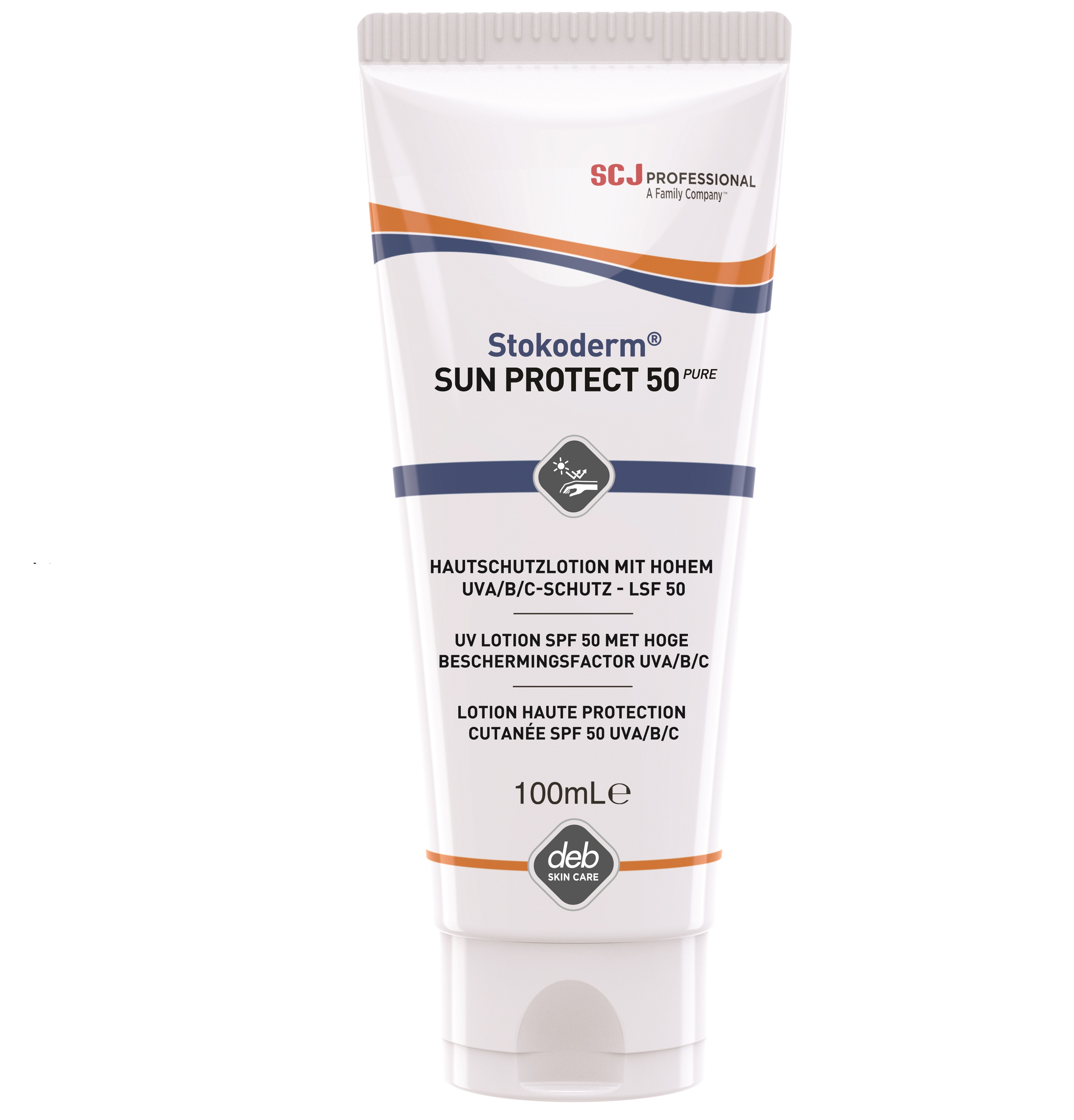 Découvrez Stokoderm® SUN PROTECT 50 PURE : crème solaire SPF 50 résistante à l'eau, idéale pour les professionnels.