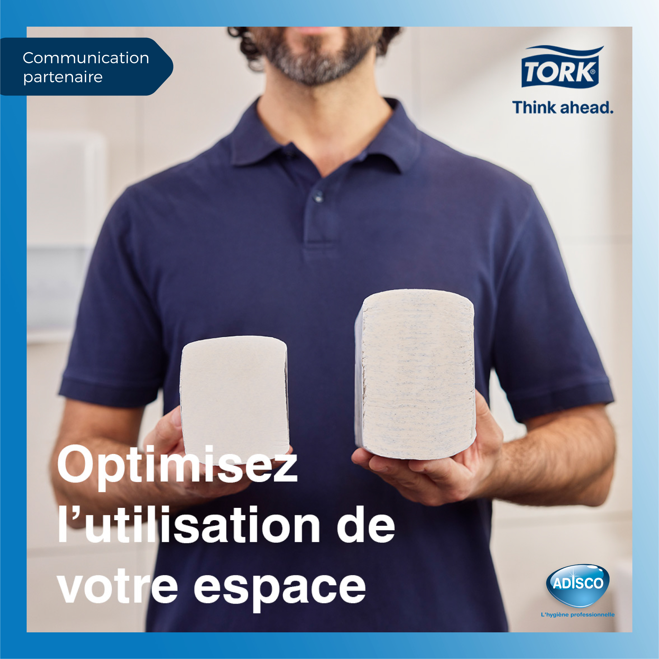 Découvrez notre nouvel essuie main Tork H2 compressé à 50%